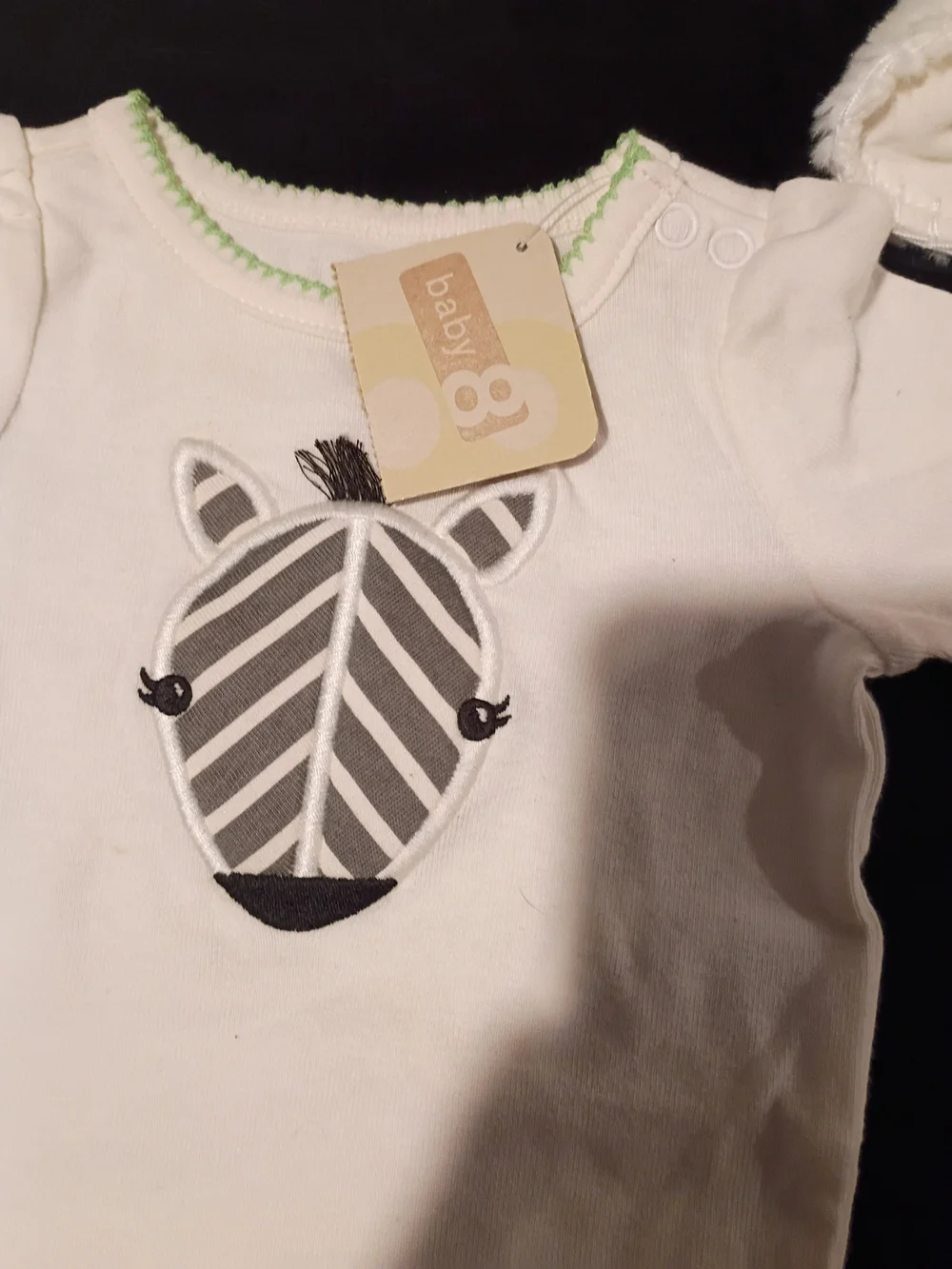 Crazy 8 Baby Zebra Long Sleeve Bodysuit & Plush Bear Ear Beanie Hat Set